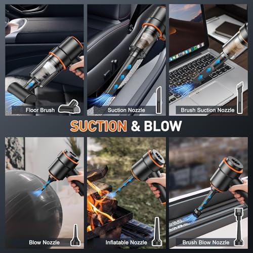 KMM Handheld Car Vacuum Cleaner, 11000PA Hand Held Vacuum & Air Duster - Image 5