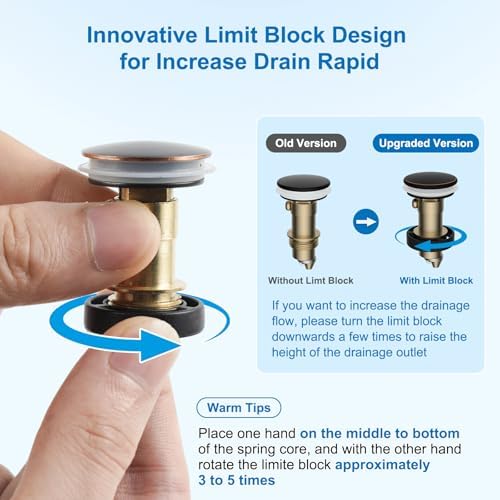 2PCS Universal 4in1 Bathroom Drain Stopper Metal Hair Catcher, Oil Rubbed - Image 6