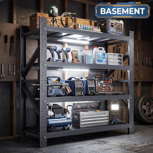 LLIIFFFEE Heavy Duty 4-Tier Metal Storage Garage Shelving Unit - Image 7