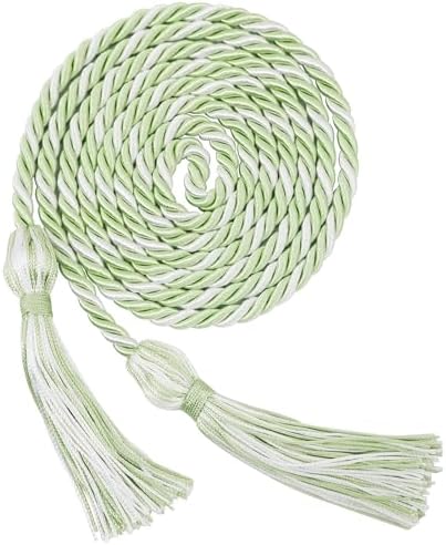 GraduationMall Graduation Honor Cord 68" SagegreenWhite by GraduationMall%C2%AE