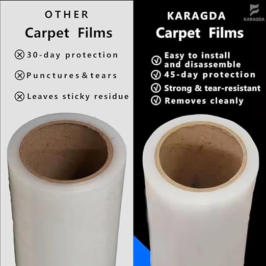 24” x 250 ft Carpet Protection Film – Heavy-Duty Clear Self-Adhesive Floor - Image 3