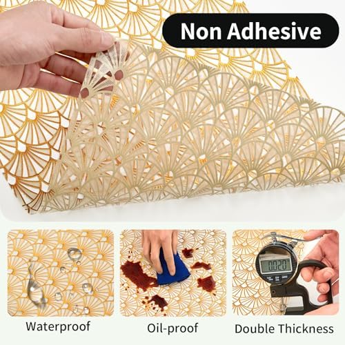3D Drawer and Shelf Liner for Kitchen Cabinet: 17 in X 20 Ft Shelf Paper - Image 2