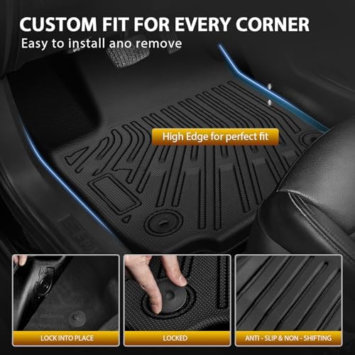 Powerty Floor Mats for 2025 2026 Chevrolet Chevy Equinox (Non EV) / GMC Terrain Car Mat, All Weather 3D TPE Anti-Slip Trunk Cargo Liner Seat Back Covers Protectors Full Set Car Accessories - Image 6