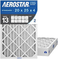 Aerostar Air Filter 20x25x4 MERV 13 AC Filter, HVAC, Furnace Filter, 2 Pack by AirFiltersDelivered