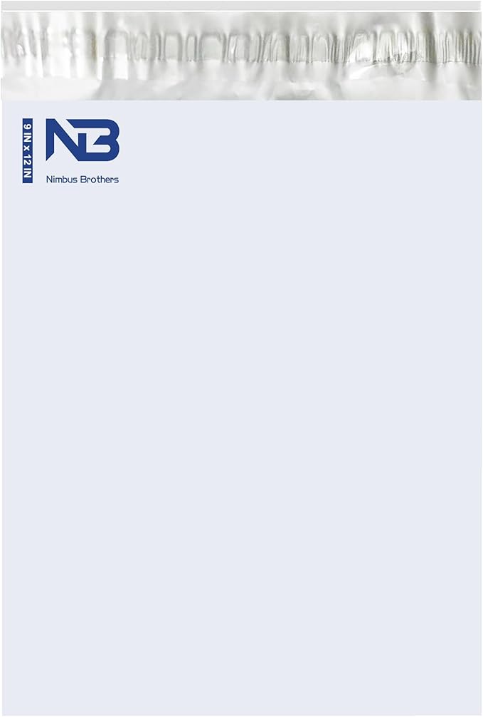 NB 9x12 Inch – 1000 Pcs White Poly Mailers Strong Adhesive Self-Seal Shipping by NimbusBrothers