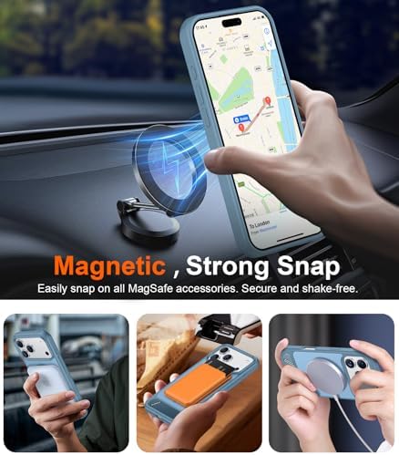 Temdan Magnetic for iPhone 18 Pro Case/iPhone 17 Pro Case Stand Light Blue - Image 6
