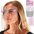 Salon World Safety Face Shields with Pink Glasses Frames (Pack of 25) by TCPGlobal