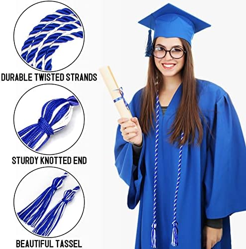 Graduation Cords Blue White Cords for Graduation 2026 Graduation Honor Cords (Mixed Blue and White) - Image 3