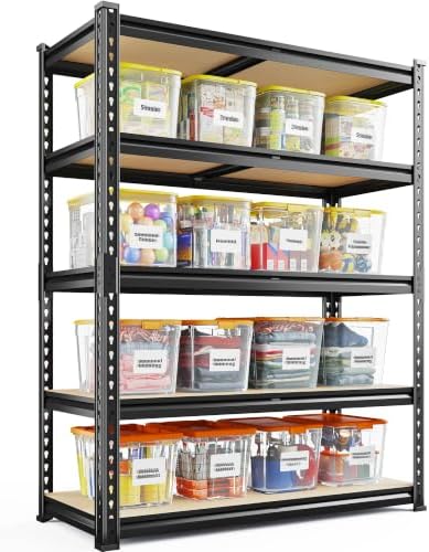 REIBII 2400 Lbs Garage Shelving for Basement, Adjustable Shelving Unit by REIBII