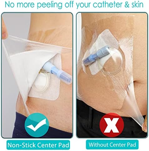 Waterproof Shower Protector Large Cover Shields for PICC Central Line Peritoneal Dialysis Chest Port Feeding Tube PD Catheter Accessories Bandages with Non-Stick Center Pad 12"x16"(Pack of 7) - Image 6