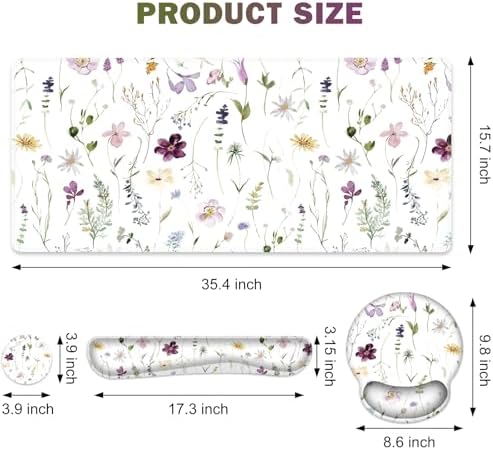 Gaming Mouse Pad, Large Desk Mat Cute Desk Pad Protector, 4in1 XXL Mousepad - Image 2