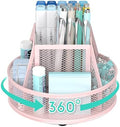 YINGHUA 360°Rotating Mesh Desk Organizer & Pen Holder - Pink by YINGHUA