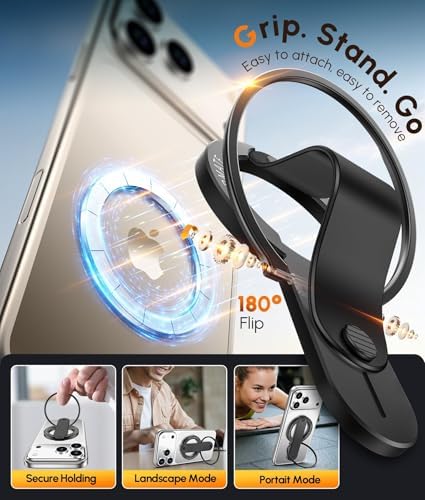 GripMate 2nd Magnetic Phone Ring Holder, Slim MagSafe Finger Loop Grip - Image 2