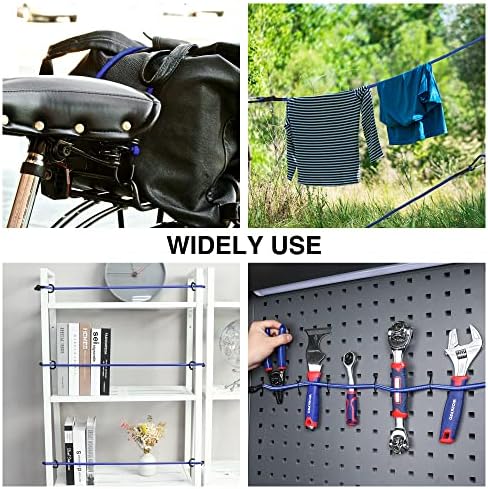 WORKPRO 24" Bungee Cords with Hooks, 4 Pack Heavy Duty Outdoor Bungee Strap - Image 5
