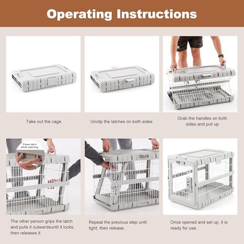 ZOMISIA 36" L Collapsible Dog Crate for Dogs, Heavy Duty Dog Kennel Indoor - Image 4