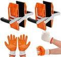 2 Pack Granite Carrying Clamps (660 lbs Capacity) – Heavy Duty Slab Lifter for Stone, Quartz, Marble & Glass, Non-Slip Rubber Grip, Ergonomic Handles with 2 Pairs Protective Gloves by Topfurn