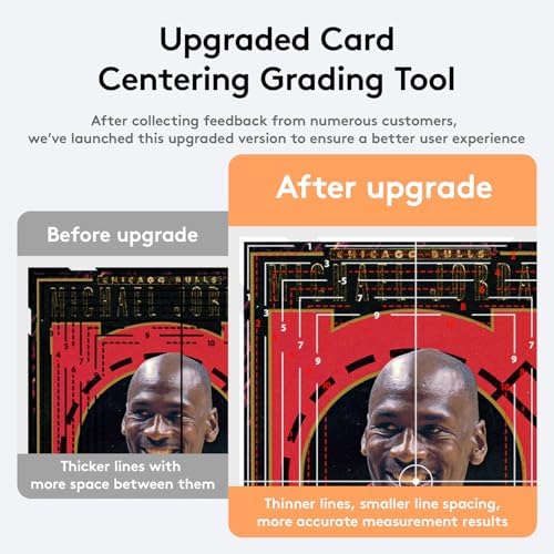 Card Centering Grading Tool – Sports Cards Grading Kit with Card Centering Grading Tool, Thickness Measuring Card, Sports Card Inspection Kit, and Trading Card Measuring Tools for PSA BGS Grading - Image 3