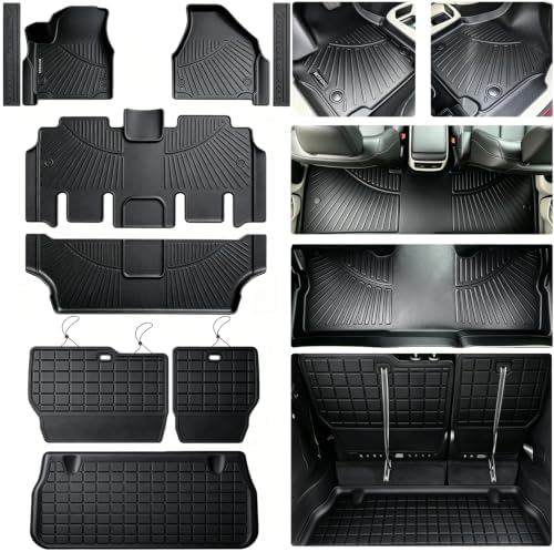 Floor Mats Set for Chrysler Pacifica/Voyager 2017-2027 (Only Gas) by WAYIDSS
