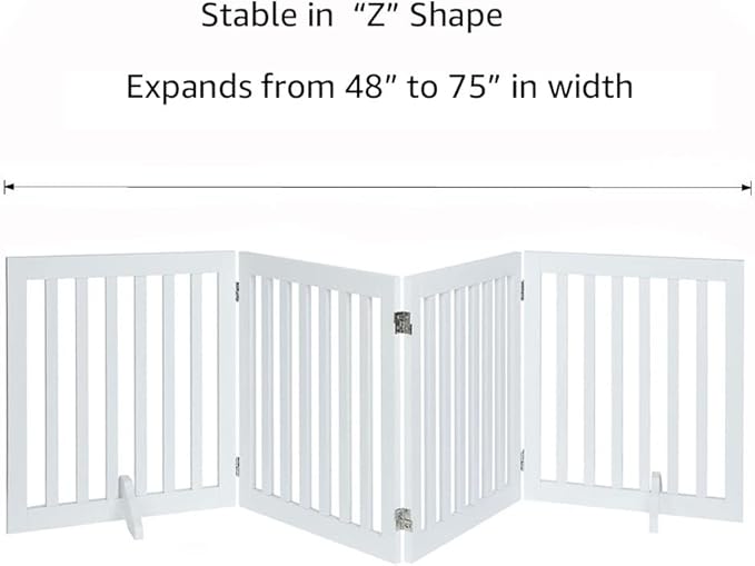 unipaws 24”H Free Standing Pet Gate - Image 5