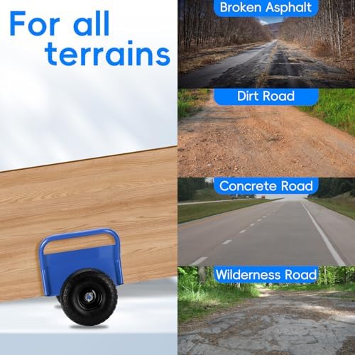 Heavy Duty Panel Dolly Slab Dolly 10 Inch Solid Rubber Tires - Image 4