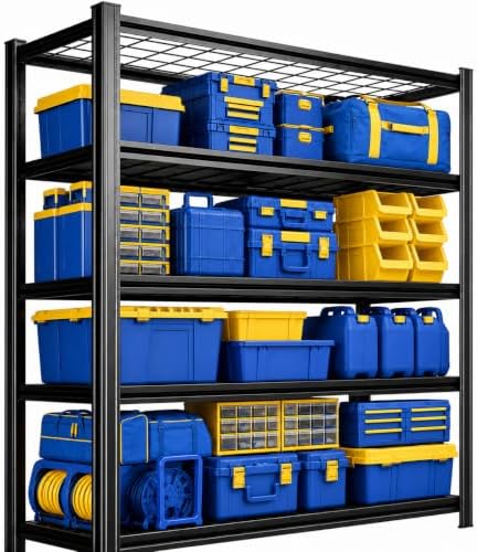 Wire Garage Shelving, 36" W×16" D×72" H Metal Storage Shelf, 2-in-1 5-Tier Adjustable 2500 lbs Heavy Duty Shelves Unit, Upgraded Reinforced Double-Layer Columns for Garage Basement Kitchen by Notmise