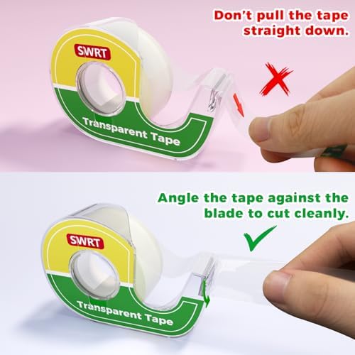 SWRT Tape, 48 Rolls Clear Tape Refills for Dispenser, Transparent Tape, 3/4 in x 800 in Tape Rolls, Strong Adhesive Tape for Gift Wrapping, Home, School & Office Tape - Image 5