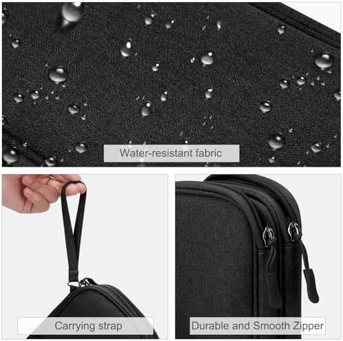 FYY Electronic Organizer, Travel Tech Pouch Bag, Medium, Black - Image 4