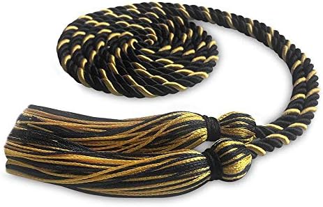Endea Graduation Single Honor Cord Two-Color (Black/Gold) by EndeaGraduation