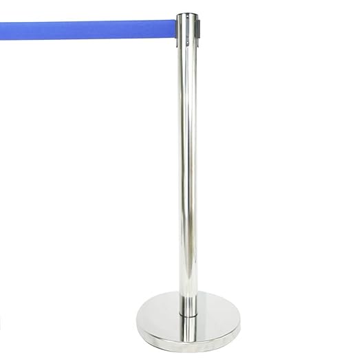 VIP Crowd Control Retractable Belt Stanchion Queue Safety Barrier Set - Image 5