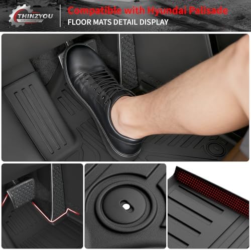 Floor Mats for 2026 Hyundai Palisade Gas 7 Seats Captain Chairs - Image 3