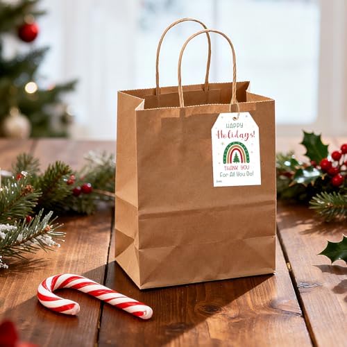 joycraft 50Pcs Christmas Tags with String, Happy Holiday Gift Tags - Image 5