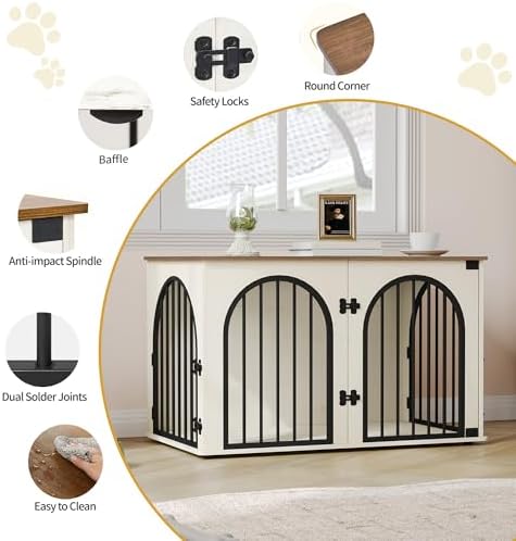 Hzuaneri 39.4'' Dog Crate Furniture,Dog Kennel Indoor for Medium/Large Dogs - Image 6