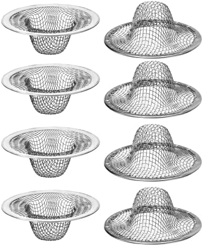AHQiZFX 8 Pieces Mesh Sink Strainer, 2.12" Top / 1" Bathroom Stainless Steel Drain Filter Small Hair Basket Catcher Fits Most Kitchen Sinks Bathroom Sinks Shower Drains Floor Drain by Unknown