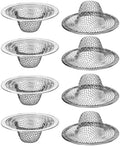 AHQiZFX 8 Pieces Mesh Sink Strainer, 2.12" Top / 1" Bathroom Stainless Steel Drain Filter Small Hair Basket Catcher Fits Most Kitchen Sinks Bathroom Sinks Shower Drains Floor Drain by Unknown