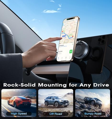 REOKILY 2026 Upgraded Vacuum Magnetic Car Phone Holder 360° Reinforced 96LBS Ultra Suction Cup Phone Mount for MagSafe Cell Phone Holders for Your Car/Gym/Mirror Mount for iPhone & Android - Image 6