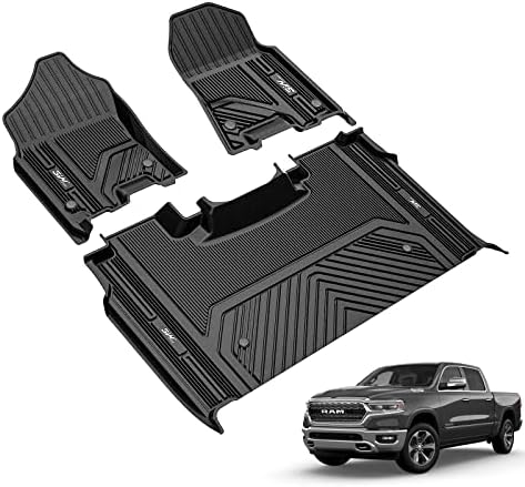 3W Floor Mats Fit for 2019-2024 Dodge Ram 1500 Crew Cab New Body by 3W