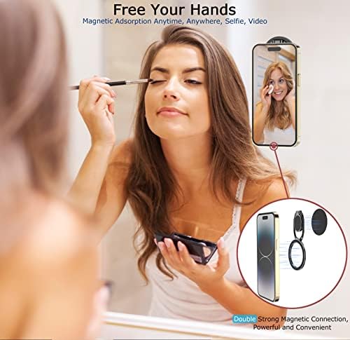 Doflyesky Magnetic Phone Ring Holder for iPhone, Double Adjustable Gym Phone Grip Holder and Stand Removable for Magsafe Case, iPhone 17/16/15/Pro Max Plus SE - Image 3