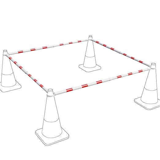 RoadHero 4 Pack 4 FT to 6.9 FT Retractable Cone Bar, Expandable Traffic Cone by RoadHeroUS