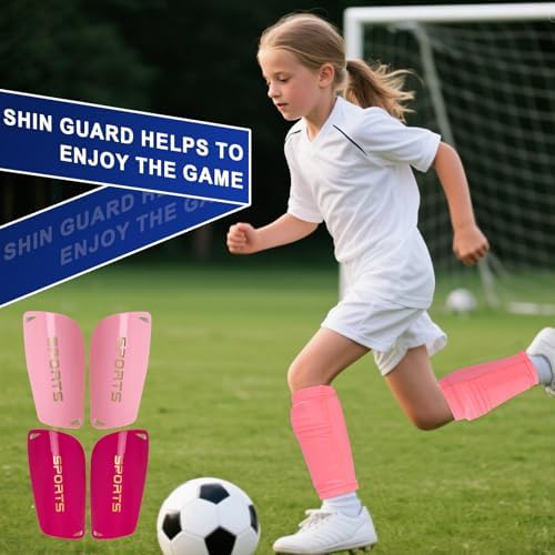 Kids Soccer Shin Guards 2 Pairs Slip-in Youth Shin Pads for Boys Girls, Lightweight PP+EVA Soccer Protective Gear Fits with Shin Guard Sleeves(not Included), Toddler to Teen Sizes Multiple Colors - Image 6