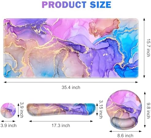 Gaming Mouse Pad, 4in1 XXL Mousepad Large Desk Mat, Cute Desk Pad Protector - Image 4