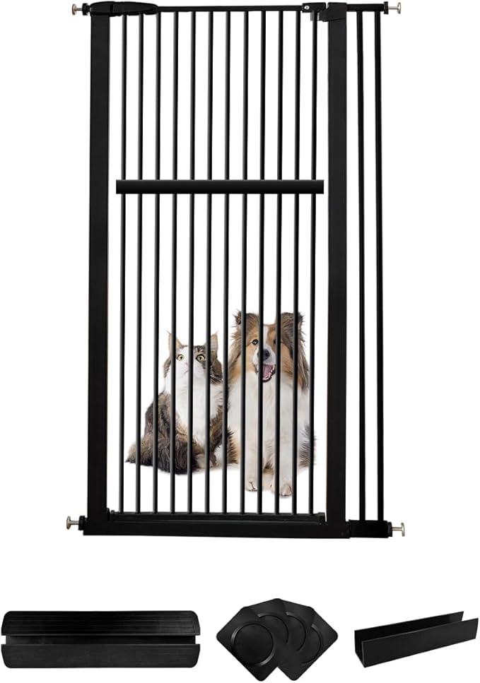 Lumizone Extra Tall Pet Gate 55.12" High Pressure Mounted 34.06"-38.38" Extra by Lumizone
