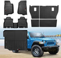 Custom for 2018-2025 2026 Jeep Wrangler JL 4 Door Floor Mats Cargo Liner Backrest Mat Full Set All Weather TPE Rubber Protection Mat (for 2018-2026 Jeep Wrangler JL 4 Door) by Wqyimat