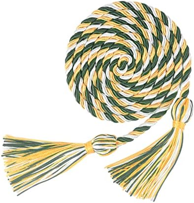 Graduation Honor Cords, 68" Long (Green/Gold/Gray) by UIALECG