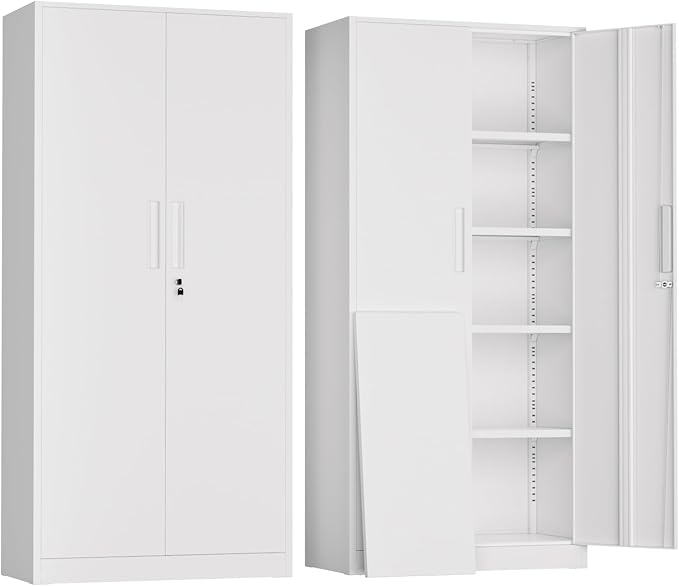 Greenvelly Metal Garage Storage Cabinet, Steel Lockable Storage Cabinet by Greenvelly