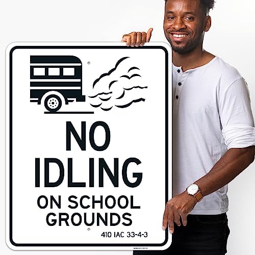 No Idling On School Grounds 410 IAC 33-4-2 Sign, - Image 2