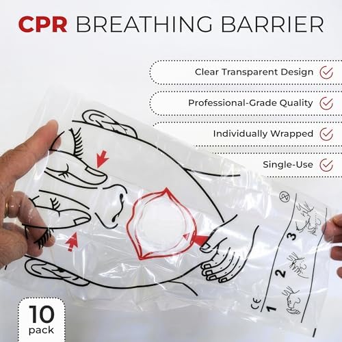 Ever Ready First Aid CPR Face Shield fits Adults, Children and Infants - 10 Pack - Image 2