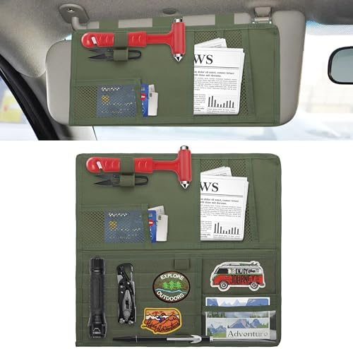 BFXM Tactical Visor Organizer, Car Visor Organizer, Sunvisor Organizers by BFXM