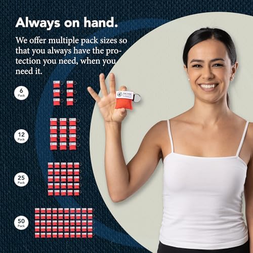 CPR Keychain Face Shields with One-Way Valve, 12 Pack - Image 4