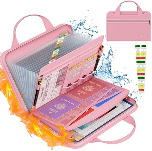 Accordion File Organizer, Fireproof Expanding File Folder with 13 Pockets by Tamfile
