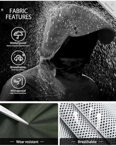 iCreek Rain Suit Waterproof Breathable Lightweight 2-Piece Rain Gear Unisex - Image 3